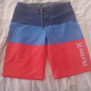 Hurley Color Block Swim Trunks Size 28
